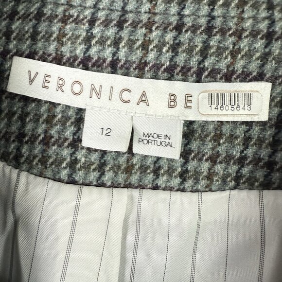 Veronica Beard Sybille Houndstooth Jacket Blazer Gray Wool Blend Size 12 $595 - Picture 7 of 10